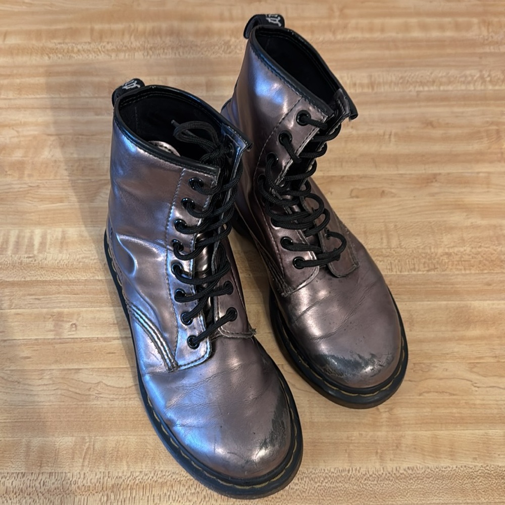 Metallic Dr Marten Combat Boots